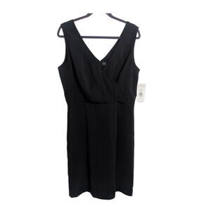 New Harve Benard Black Cocktail Dress Size 16 Lined Sleeveless Q2